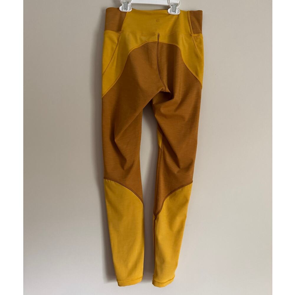 Lululemon Early Extension High Rise Leggings Yellow Gold Women 8 Athletic Active - Picture 6 of 6